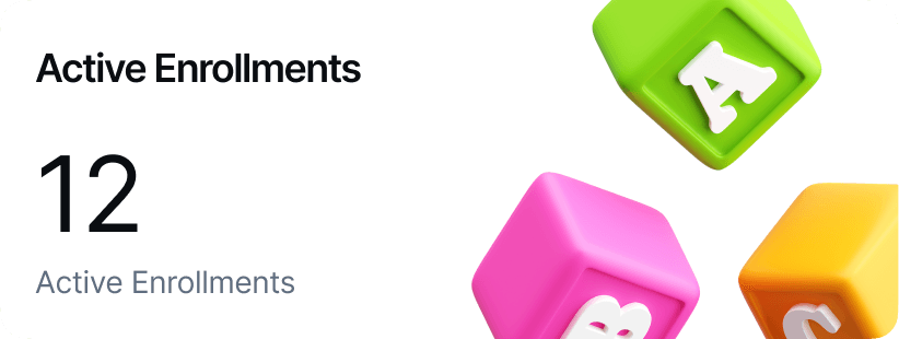 Active Enrollments metrics card